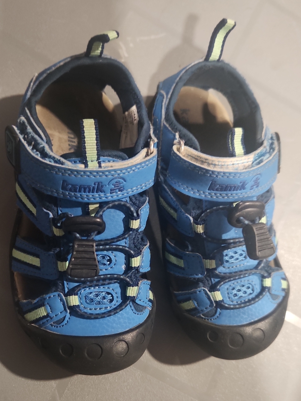 Kamik Blue and Lime Kids' Outdoor Sandals